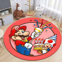 Super Mario cool Art Cartoon Print Round Carpet Living Room,kitchen,Sofa,Table