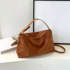 Women Suede Shoulder Bag Crossbody Bag Adjustable Strap Hobo Purse