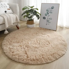 Living Room Rugs Aesthetic Bedroom Round Carpet Decoration Furry Comfort Carpet