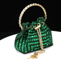 Matching Shoes and Bags: High Heels for Lady Luxury Designer Green Color