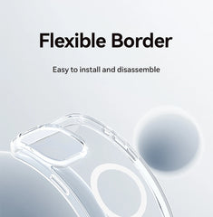 Magnetic Transparent Case For iPhone 15 14 13 Pro Max Case For Magsafe Wireless Charge Shockproof Cover Anti-fall