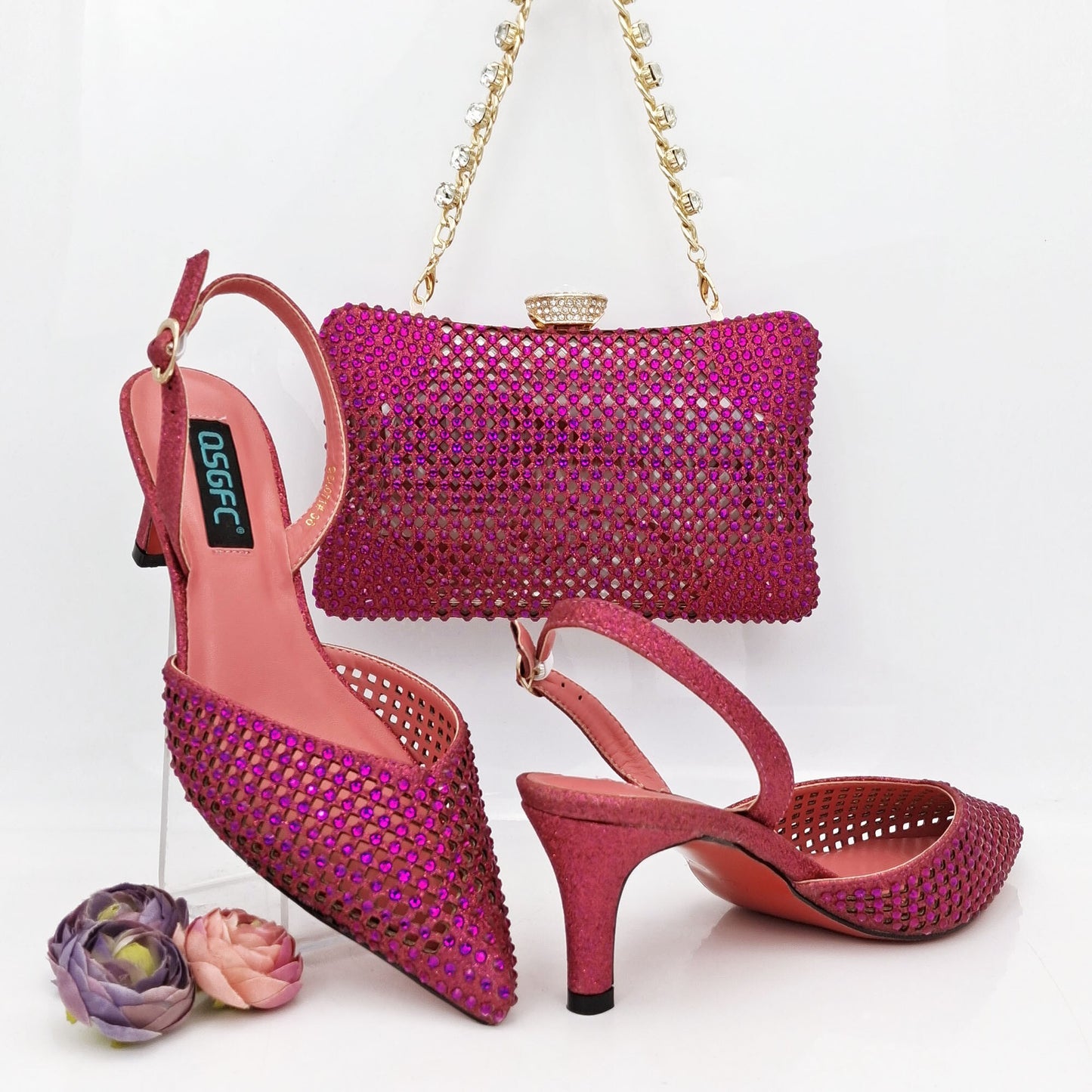 Matching Shoes and Bags: Shoes and Bag Set African Sets gold Women