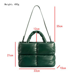 Fashion Leather Padded Tote Bag for Women Designer Quilted Handbags