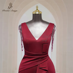 Homecoming Dresses: Party dress for women Long Prom Dress Soft Satin shoulder
