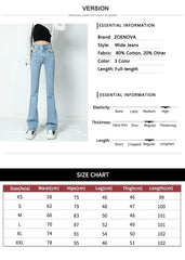 Flared Jeans Women Hip Lift High Waist Stretch Denim