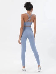 Sportswear Yoga Clothes Set Leggings and Tops Fitness Sports Suits Gym Clothing