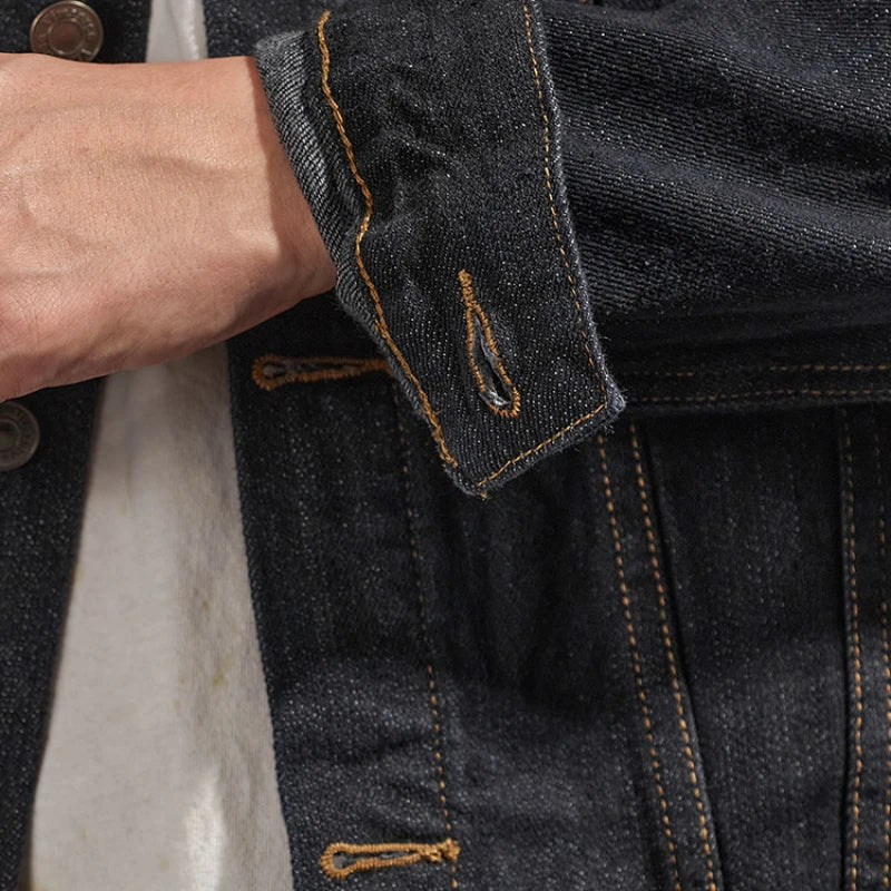 Autumn and winter new primary color casual denim men's classic denim jacket