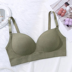 Women Bra Panties Set G-String Sports Bra Crop Top Seamless Underwear Fitness Bra