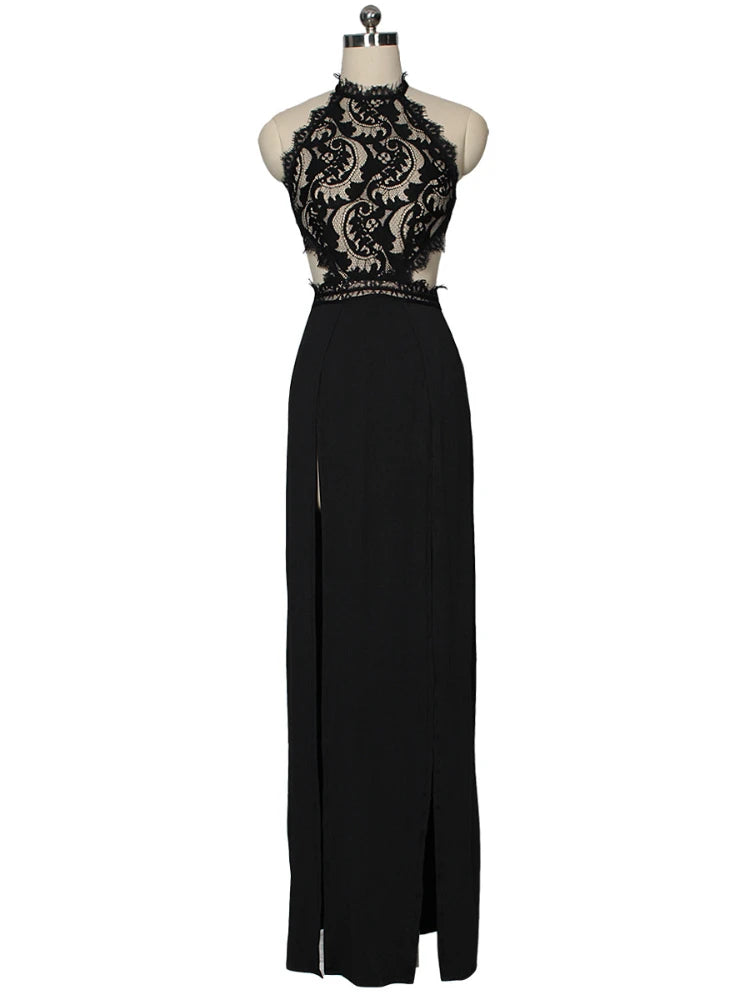 Formal attire Dresses: Party Evening Black Long Dress for Women Maxi Dresses