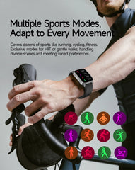 2025 Laser Treatment Three High SmartWatch 1.95" Sapphire Curved Screen ECG+PPG Blood fat Uric Acid Health Diagnosis Smartwatch