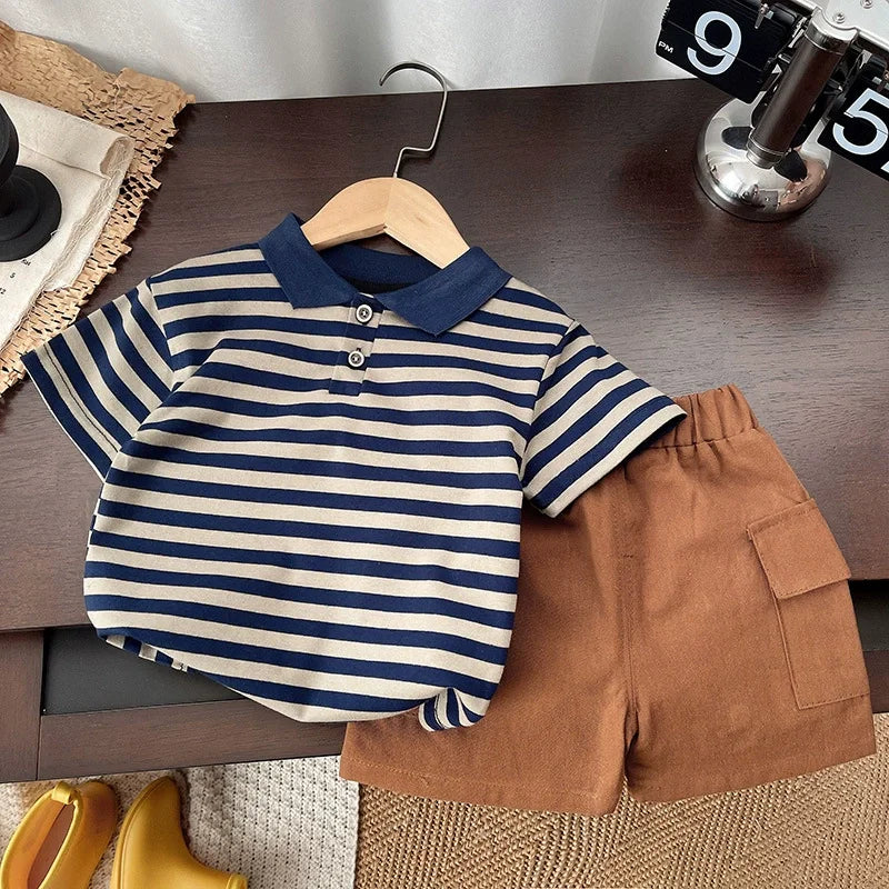Summer Fashion Baby Boy Clothes Sets T-shirt + Pants 1-4T Toddler Casual Clothing Suits Children Kids Boys Outfits Suit