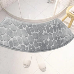 Curved Shower Mat,Anti-Slip Bathroom Carpet Rugs Corner Bath Tub Floor Foot Pads
