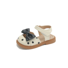 Baby Girl Sandals Kids Leather Summer Shoes Toe-covered Little Children Toddlers