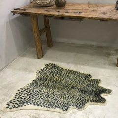 Leopard Print Rug Faux Cowhide Skin Carpet Animal Printed Furry Area Rug