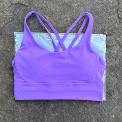 Women Fitness Bra Tights Yoga Vest High Strength Shockproof Gym Sports Top