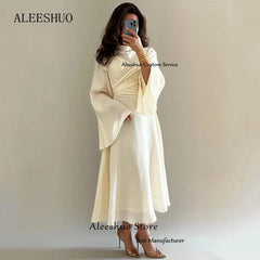 Homecoming Dresses: Solid color Long Sleeve Prom Dress