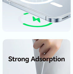 Magnetic Transparent Case For iPhone 15 14 13 Pro Max Case For Magsafe Wireless Charge Shockproof Cover Anti-fall