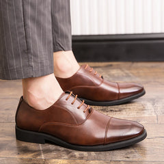 Luxury Business Oxford Leather Shoes Men Breathable Rubber Formal Dress Shoes