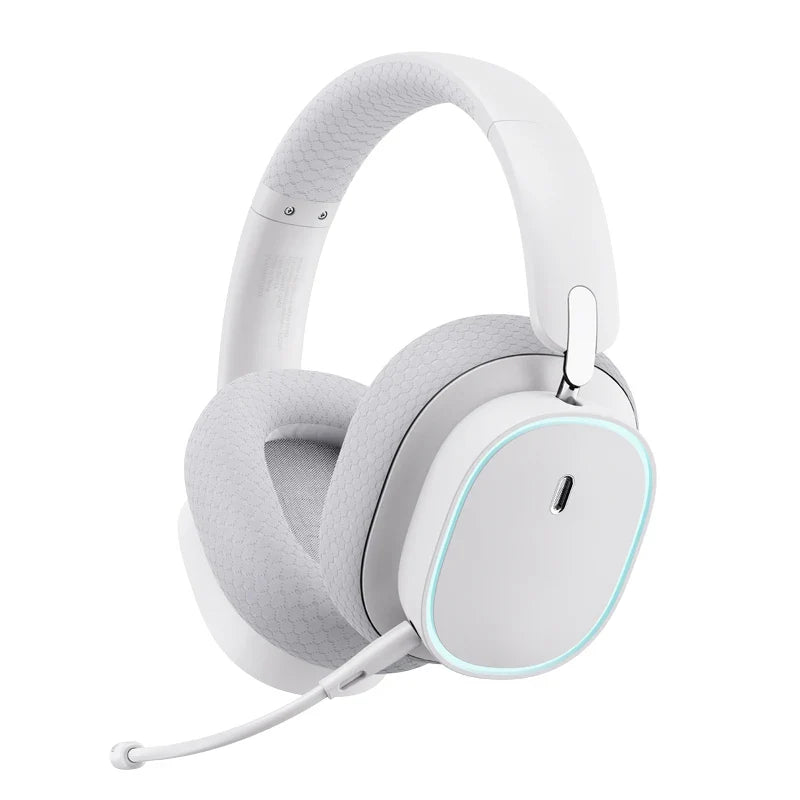 Baseus GH02 Wireless Gaming Headsets with Mic Headphones Bluetooth 5.3 40mm Driver 2.4G/Wireless/Cable RGB Overhead Headphone