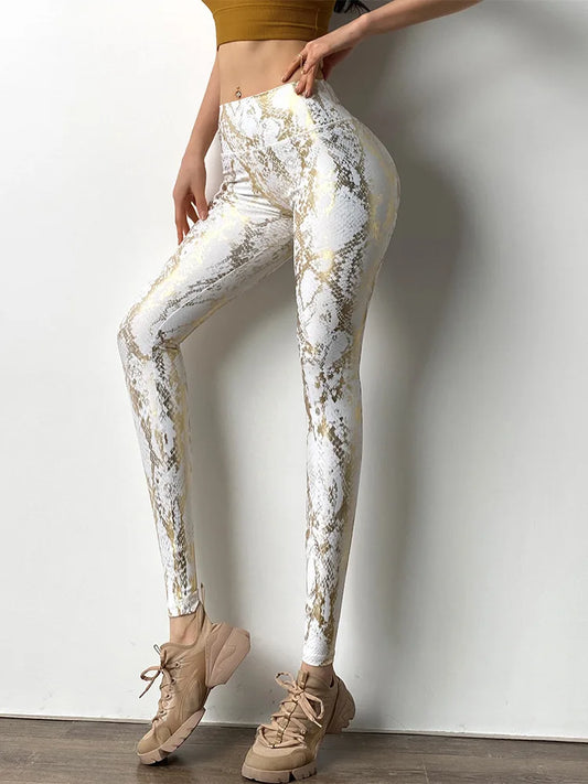 Yoga Pants Gilded Stretch Buttocks Casual Skinny Pants For Women