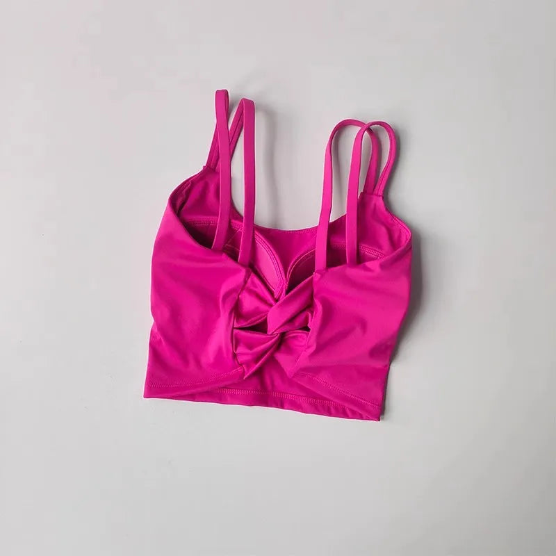 Women's Sports Bras Fitness Top, Sexy Lingerie, Push Up Fixed Pad, Yoga Bra