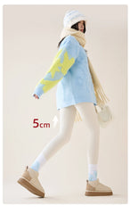 Autumn Winter High Waist Fleece Sharkskin Leggings Women Seamless