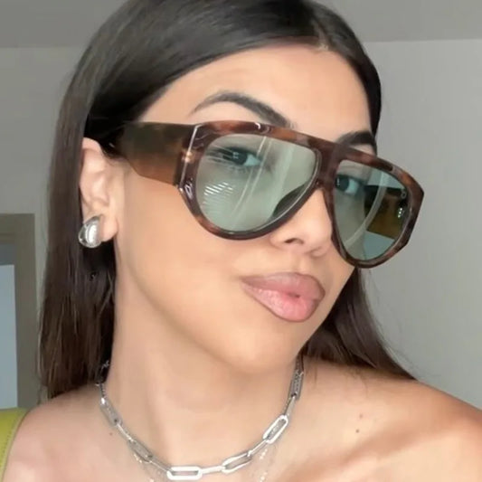 Pilot Sunglasses Women For Men Shades Big Frame Windproof Popular Punk