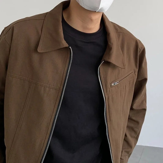 Washed-out Vintage Jacket Spring and Autumn Vintage Coat Men's New High Street