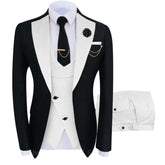 Suit Men's 3 Piece Fit Costume Homme Shawl Lapel Blazer Tuxedo Popular