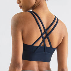 Women Fitness Bra Tights Yoga Vest High Strength Shockproof Gym Sports Top