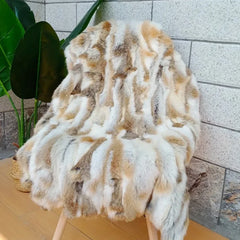 1PCS Thicker Leather Rabbit Fur Rug Can Hand-washed Soft Comfortable Furry Home
