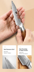 3.5'' in Paring Knife 73-layer Damascus Steel Damascus Steel Utility Knife