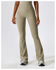 Women Wide-leg Pants Yoga Leggings Tights High Waist Leisure Flared Pants Dance