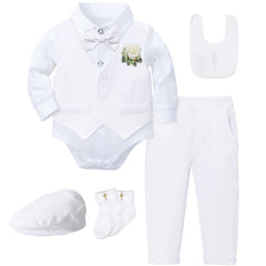 Baptism Outfit Boy Infant Baby Church Christening Suit Toddler White Blessing Set Newborn Easter Birthday Party Gift Clothes
