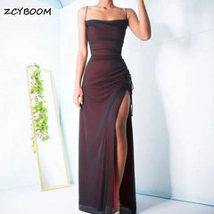 Homecoming Dresses: Prom Gown High Side Slit Cocktail Party Dresses