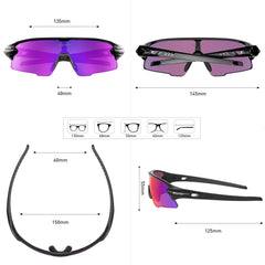 Cycling Glasses Red Photochromic Cycling Sunglasses Outdoor Bike Eyewear