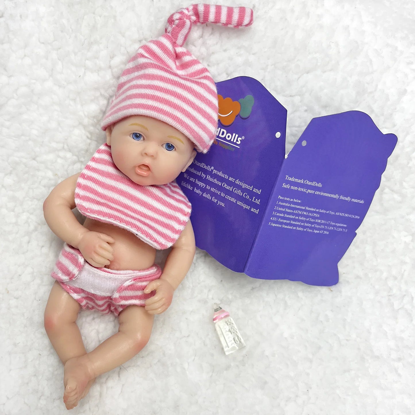 6Inch /15CM Mini Adorable Whole Solid Silicone Reborn Doll Painted Realistic Handmade Reborn Dolls For Kid's Gift Bebê Reborn
