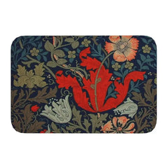 Custom William Morris Compton Floral Art Nouveau Pattern Doormat Bath Door Floor Mat
