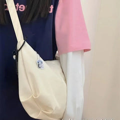 Casual Nylon Womens Shoulder Bag Korean Fashion Simple College Style Crossbody Bag