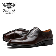 Men Shoes Brand Oxfords Genuine Leather Italian Business Classic Formal Men Dress