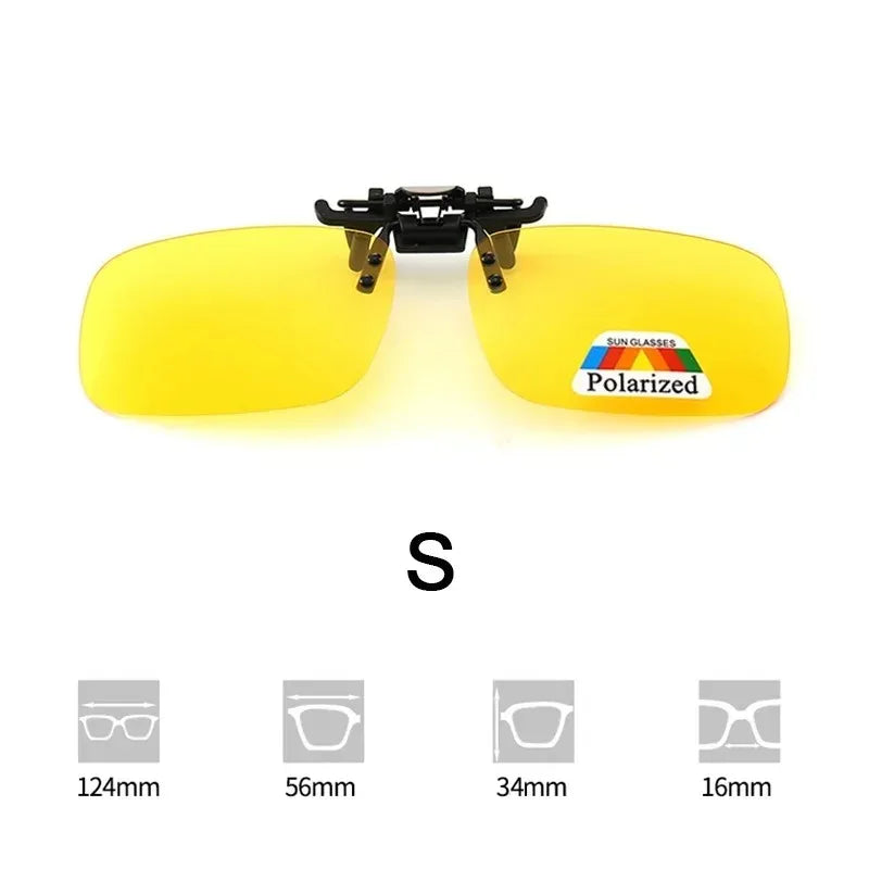 Polarized Clip Sunglasses Myopia Glasses Clip Driver Fishing Night Vision Myopia Clipon Sun Shading Eyeglasses