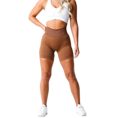 Solid Seamless Shorts Women Soft Workout Tights Fitness Outfits Yoga Pants Gym Wear