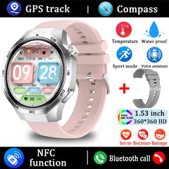 For Huawei Watch GT5 Pro Smart Watch 1.53 Inch HD AMOLED Screen NFC GPS Tracker Bluetooth Call Health Monitoring Watch Men Women