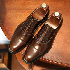 Men Shoes Brand Oxfords Genuine Leather Italian Business Classic Formal Men Dress