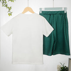 Children Boy Clothes Set Kid Girls Cartoon Bear Tshirts and Shorts 2 Pieces Suit Baby Letter Print Top Bottom Suit Tracksuits