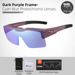 Sunglasses Flip Up Lens Polarized Glasses Fit Over Sunshade MTB Road