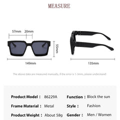 Sunglasses For Men Vintage Square Fashion Glasses Luxury Retro Sunglasses