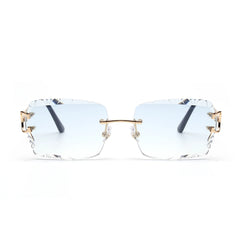 Sunglasses fashion square metal legs glasses for men women