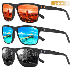 Square Polarized Sunglasses for Men Outdoor Fishing Sun Glasses