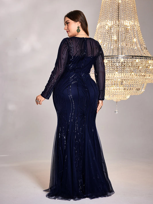 Homecoming Dresses: Long Sleeves Sequin Evening Dresses For Women Prom Dress